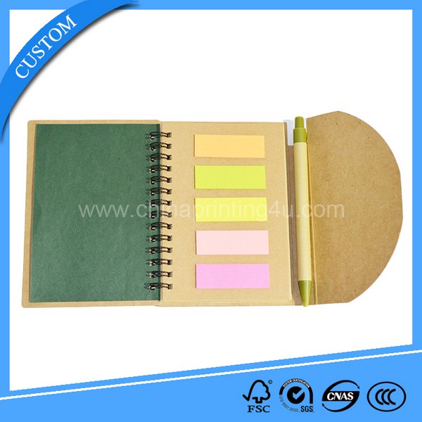 PP Hard Cover Notepad With Pen And Memo Sticky